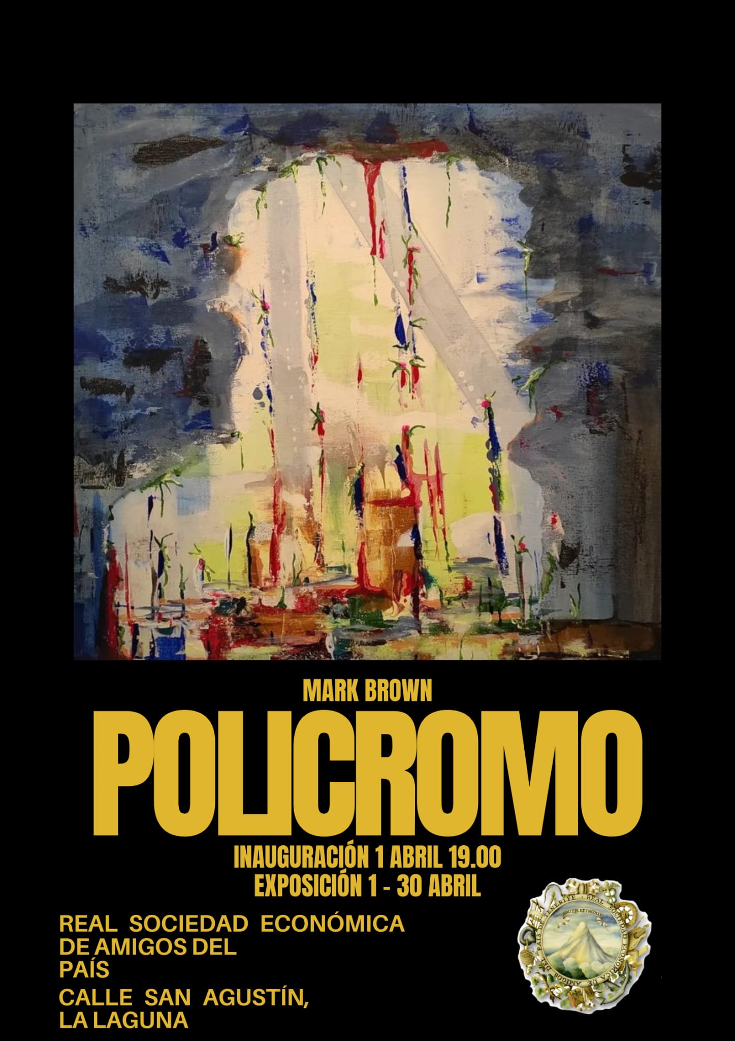 CARTEL EXPOSICIÓN POLICROMO Mark Brown abril 2024